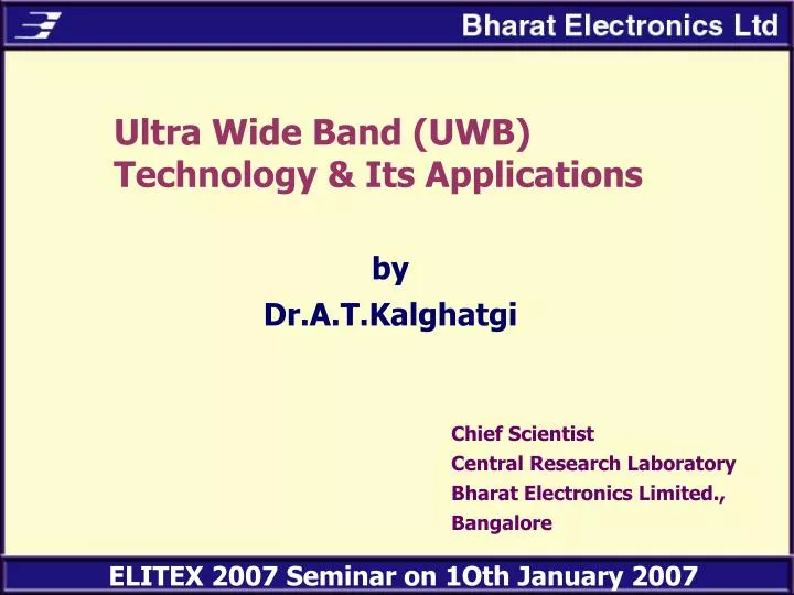 ultra wide band uwb technology its applications
