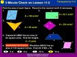5-Minute Check on Lesson 11-2 - slide 1