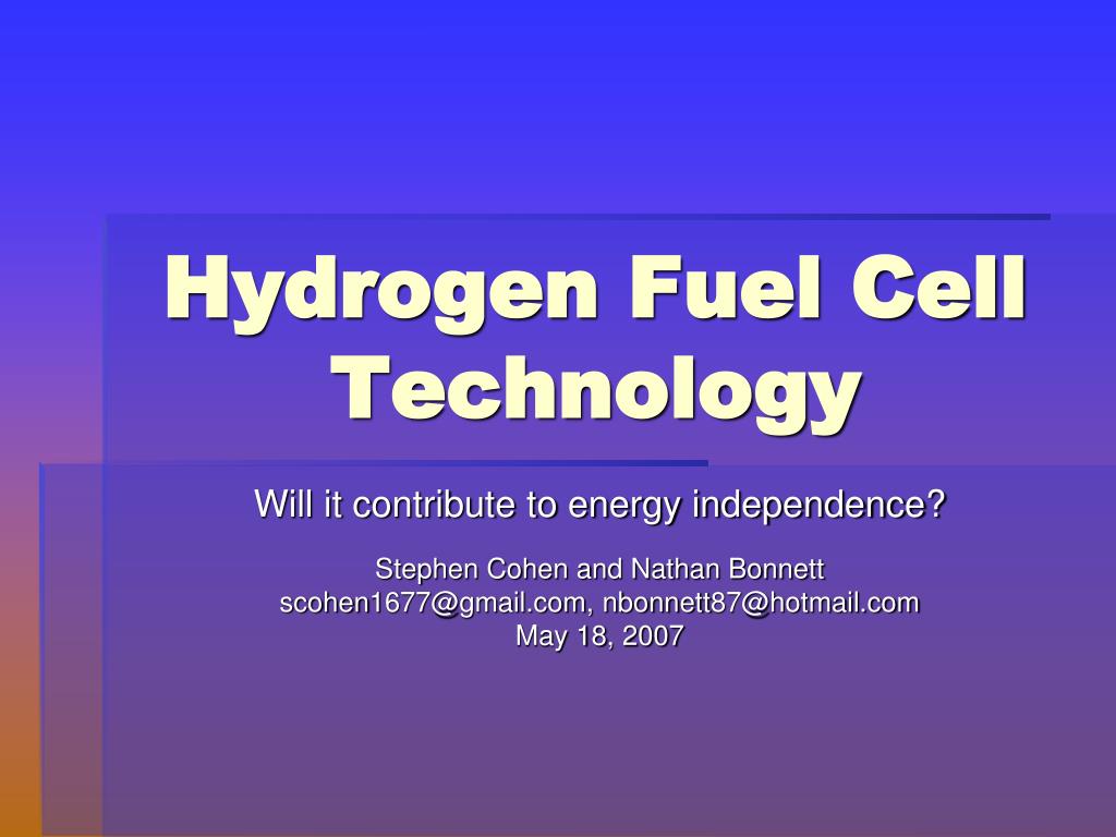 PPT - Hydrogen Fuel Cell Technology PowerPoint Presentation, free ...