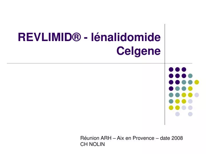 revlimid l nalidomide celgene