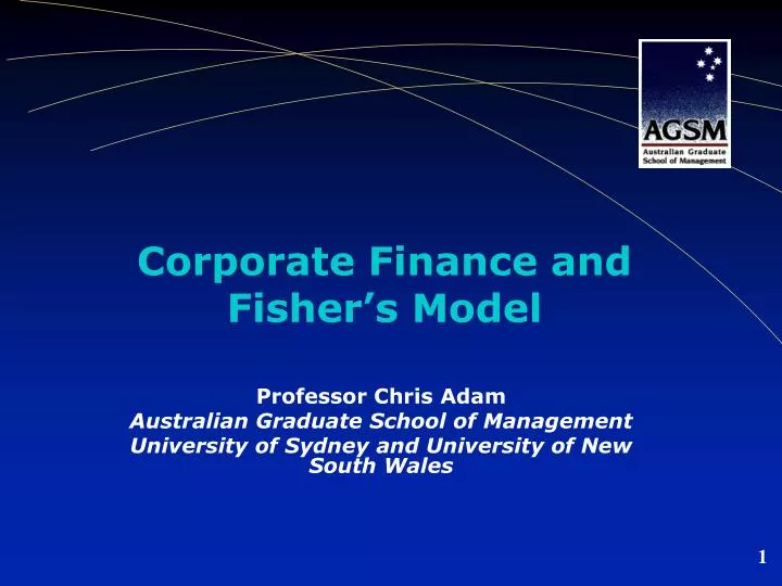 corporate finance and fisher s model