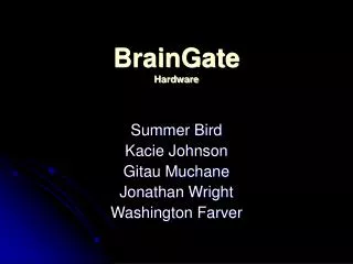 BrainGate Hardware