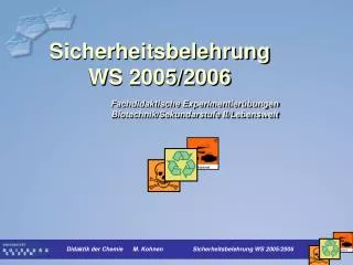 sicherheitsbelehrung ws 2005 2006