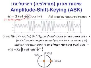שיטות אפנון (מודולציה) דיגיטליות: Amplitude-Shift-Keying (ASK)