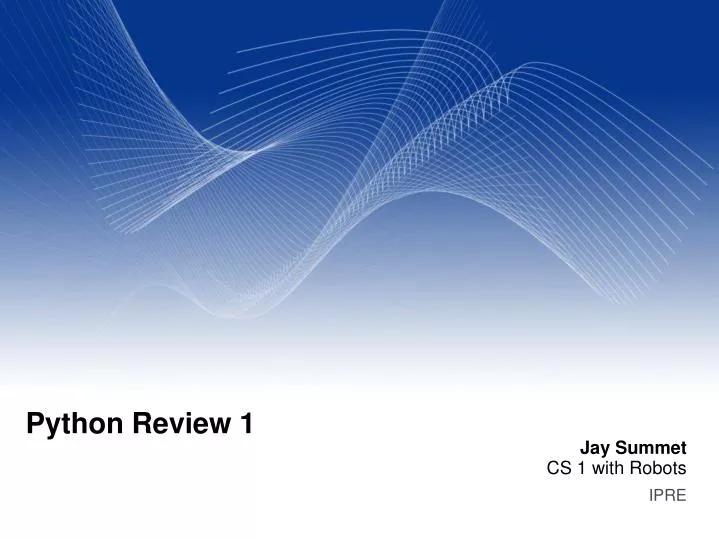 python review 1