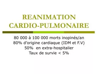 reanimation cardio pulmonaire