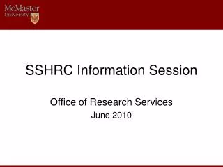 SSHRC Information Session
