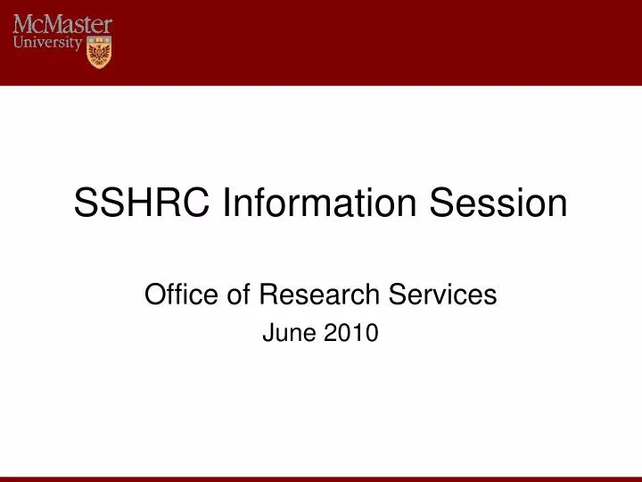 sshrc information session
