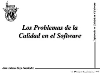 Los Problemas de la Calidad en el Software