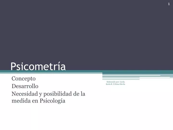 psicometr a