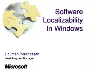 Software Localizability In Windows