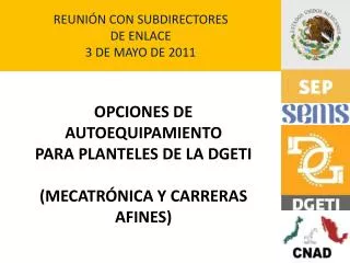 reuni n con subdirectores de enlace 3 de mayo de 2011