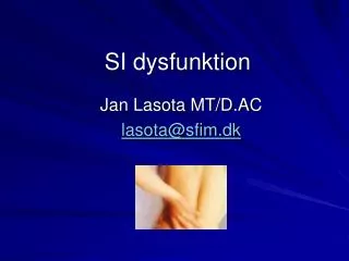 SI dysfunktion