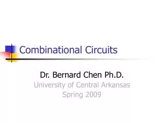 Combinational Circuits