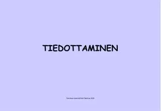 tiedottaminen