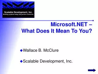 Microsoft.NET – What Does It Mean To You?