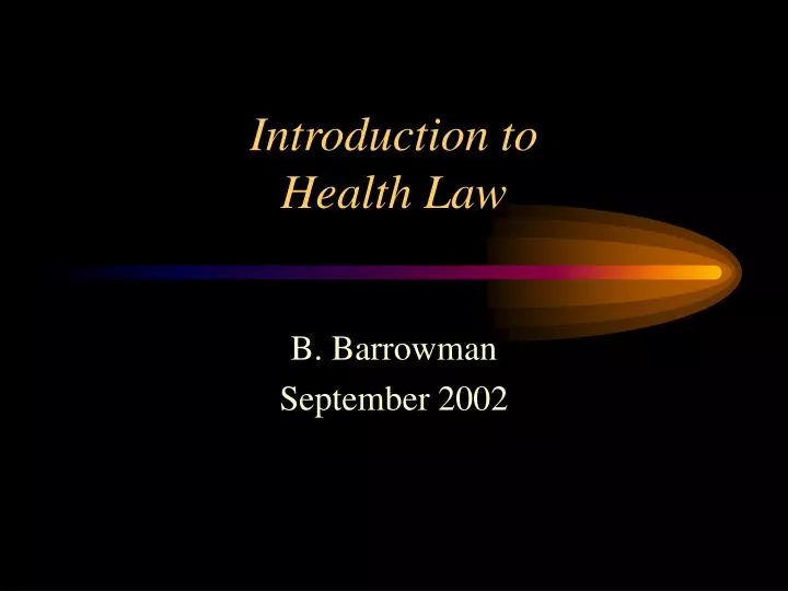 introduction to health law