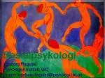 Sosialpsykologi - slide 1