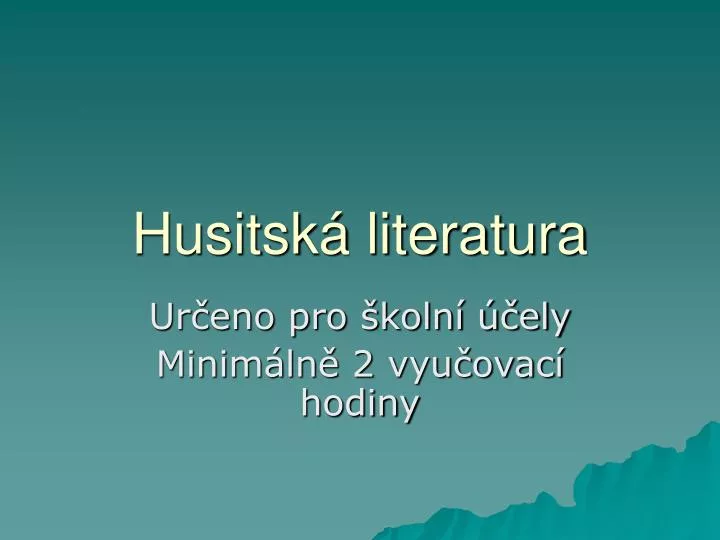 husitsk literatura