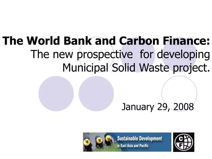 the world bank and carbon finance the new prospective for developing municipal solid waste project