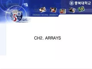 CH2. ARRAYS
