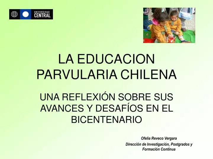 la educacion parvularia chilena