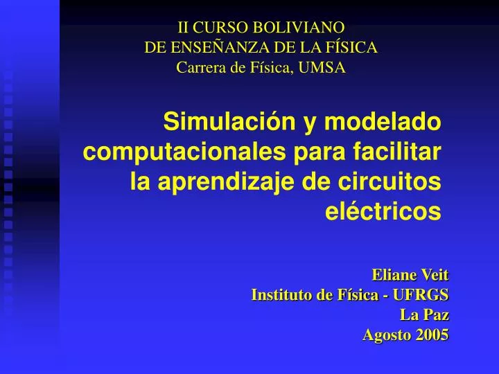 simulaci n y modelado computacionales para facilitar la aprendizaje de circuitos el ctricos