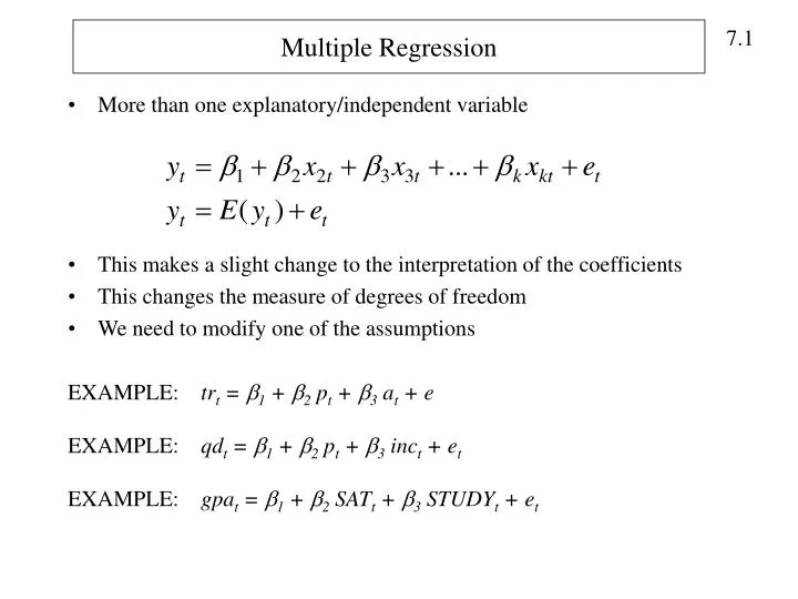 multiple regression