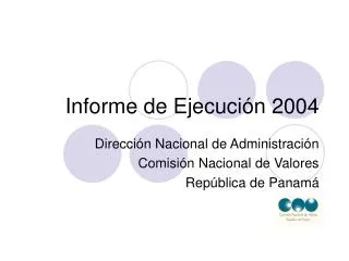 informe de ejecuci n 2004