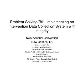 Problem-Solving/RtI: Implementing an Intervention Data Collection System with Integrity