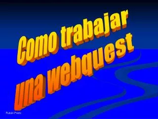 Como trabajar una webquest