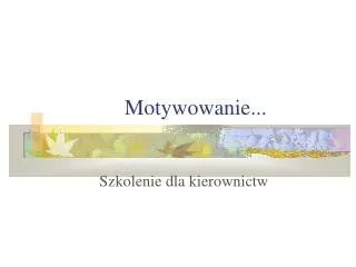 szkolenie dla kierownictw