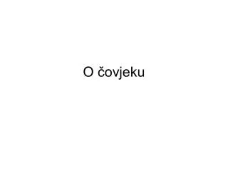 o ovjeku