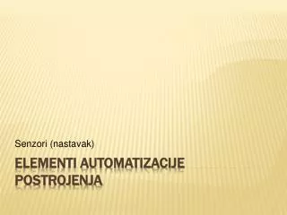 senzori nastavak
