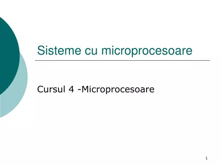 sisteme cu microprocesoare