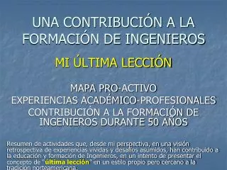 una contribuci n a la formaci n de ingenieros