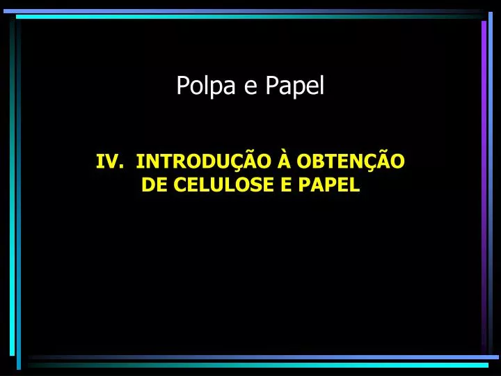 polpa e papel