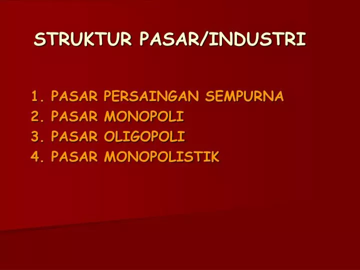 struktur pasar industri