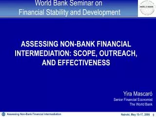 World Bank Seminar on Financial Stability and Development
