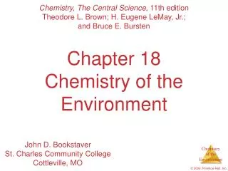 Chapter 18 Chemistry of the Environment