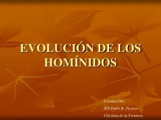 evoluci n de los hom nidos