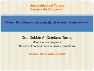 Universidad del Turabo Escuela de Educación