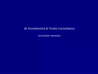 sb Investments &amp; Trusts Consultancy INVESTMENT MANAGER