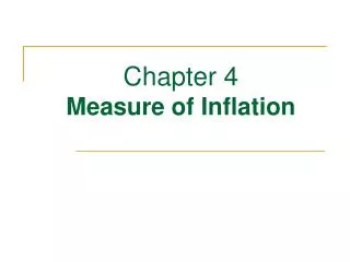 chapter 4 measure of inflation