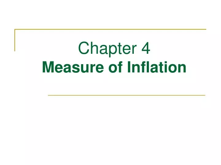 chapter 4 measure of inflation