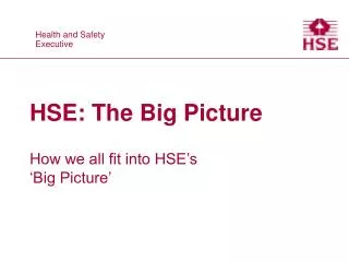 HSE: The Big Picture
