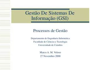 gest o de sistemas de informa o gsi