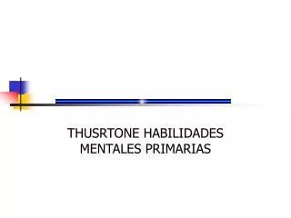 thusrtone habilidades mentales primarias
