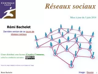 Rémi Bachelet Dernière version de ce cours de réseaux sociaux