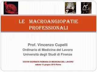 le macroangiopatie professionali